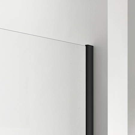 Душевая перегородка Aquatek AQ WIW 10020BL 100х200 стекло прозрачное профиль черный